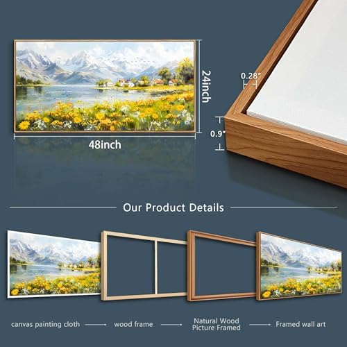 Large Framed Landscape Wall Art - Image 6
