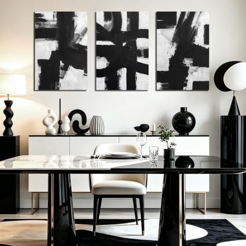 MXUNYZ Large Black and White Abstract Wall Decor - Image 6