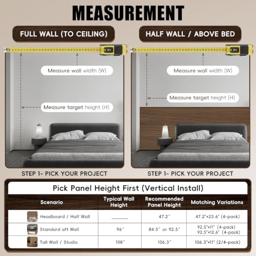RITOLLO 8 Pack Wood Slat Wall Panels, 62 Sq Ft Coverage, Dark Walnut - Image 7