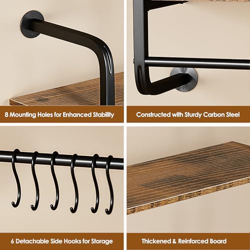3 Tier Industrial Pipe Floating Shelf - Image 3