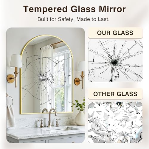 Arched Bathroom Vanity Mirror for Over Sink, 2 Pack 36”x24” - Image 5