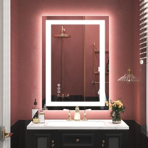 20x28 Inch LED Lighted Bathroom Mirror by CHARMOR