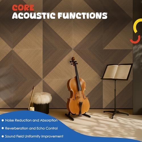 Acoustic Panels 6 Pack, Soundproof Wall Panels 23.6 x 23.6 Inches, Large - Image 3