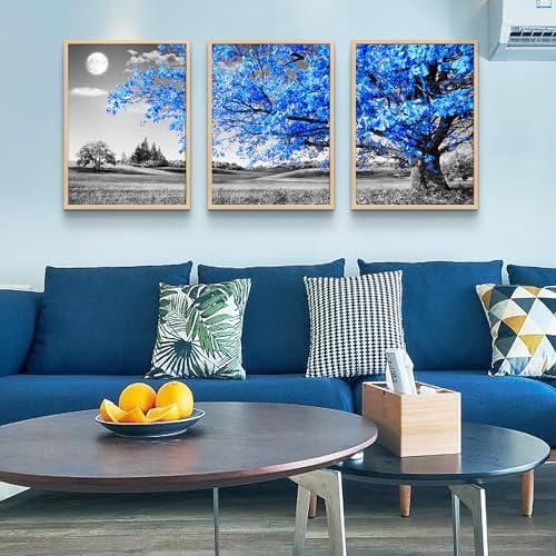 Natural Wood Framed Wall Art for Living Room and Bedroom - Image 3