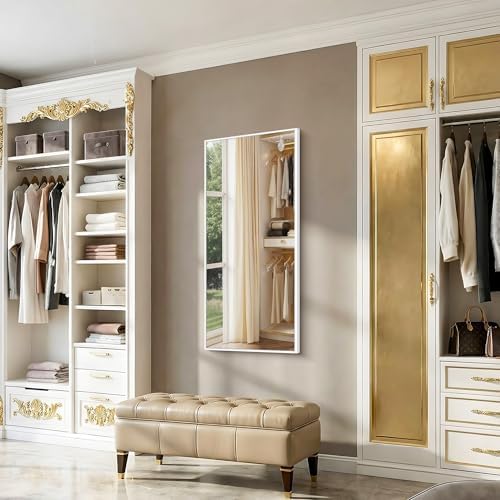 BONEWEI White Bathroom Mirror, 24x48 inch Wall Mirror - Image 5