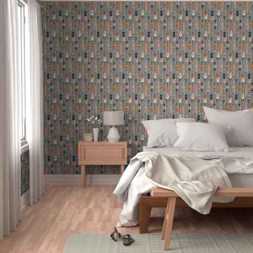 Spoonflower Lake House Cabin Peel and Stick Wallpaper - Image 5