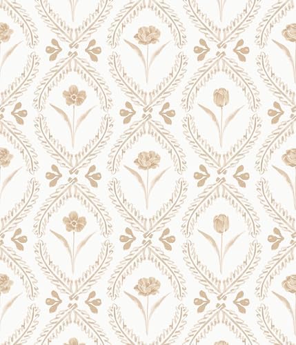 Orainege Peel and Stick Wallpaper Vintage Floral Wallpaper by Orainege