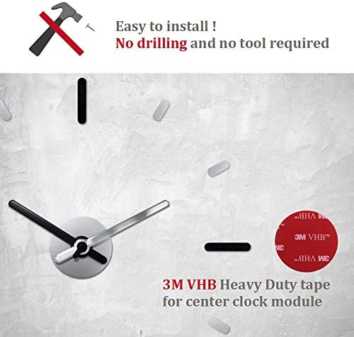 Presentime Large Frameless DIY Wall Clock - Image 2