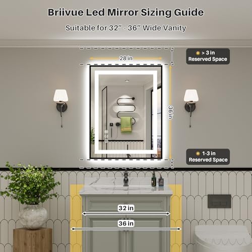 28X36 Inch LED Bathroom Mirror - Image 3