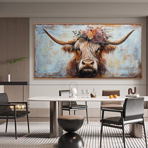 Canvas Wall Art Decor Canvas Art Wall Decor Highland Cow Wall Art Prints Wall - Image 5