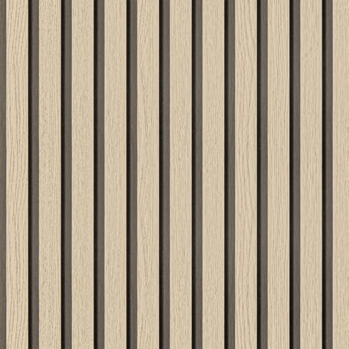 Arthome Wood Slat Wallpaper 17''x393'' Peel and Stick self Adhesive Wood by ArthomeWALLDECOR