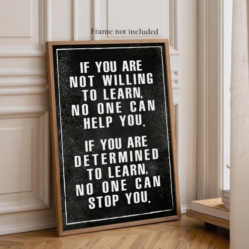If You Are Not Willing To Learn Motivational Canvas Wall Art, Positive - Image 6