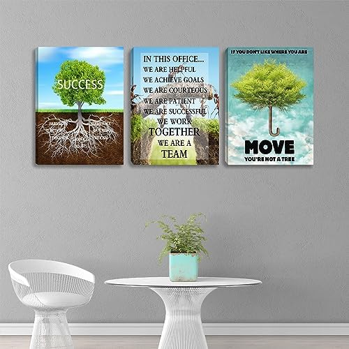 Motivational Wall Art Canvas Tree Poster Prints Wall Art Inspirational Canvas - Image 2