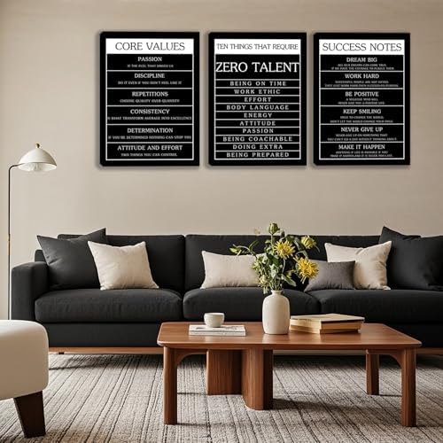 3 Panel Print Canvas Wall Art Motivational Office Wall Decor Painting - Image 6
