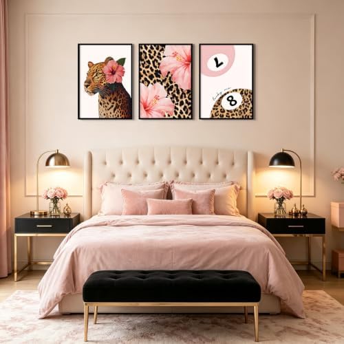 Pink Cheetah Wall Art Leopard Y2k Canvas Wall Decor Trendy Cheetah Poster - Image 6