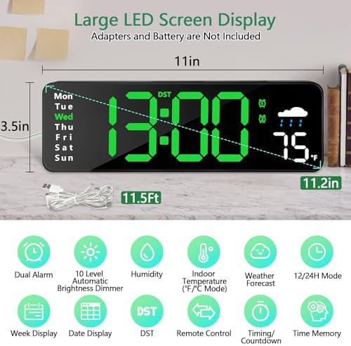 Digital Wall Clock with Remote Control - Image 2