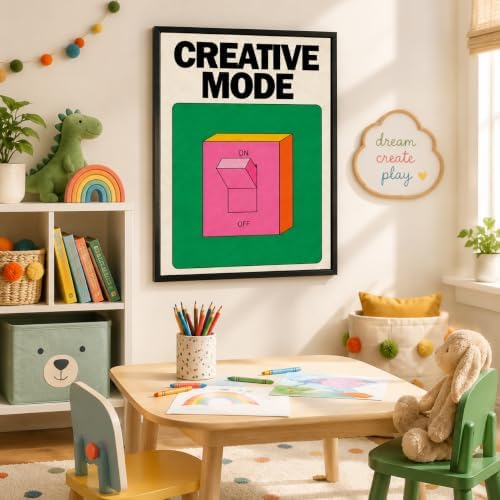 Framed Creative Mode Canvas Wall Art, Kid Colorful Picture Wall Decor - Image 7