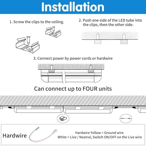 Led Shop Lights, Led Shop Lights 4FT 50W 6500K 7000LM Clear White, Shop Light - Image 7