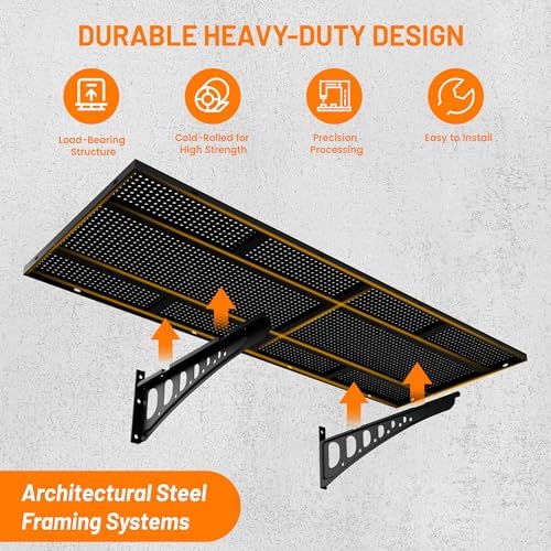 4-Pack 1.5x4ft Wall Storage Shelves, 1000 Lbs Garage Wall Shelf, Heavy Duty - Image 6