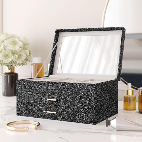Sparkle Black Glitter Wallpaper Adhesive Glitter Contact Paper Peel and Stick - Image 2
