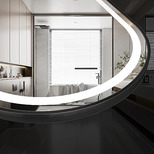 Arched Bathroom Mirror 20"x28", LED Tempered Glass - Image 4