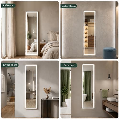 LED Mirror Full Length with Lights, 59.85"x15.75" Lighted Full Body Mirror - Image 7