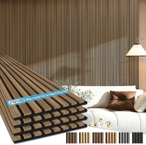 Art3d 94.5 x 12.8 in Soundproof Wood Textured Wall Panel by Art3d