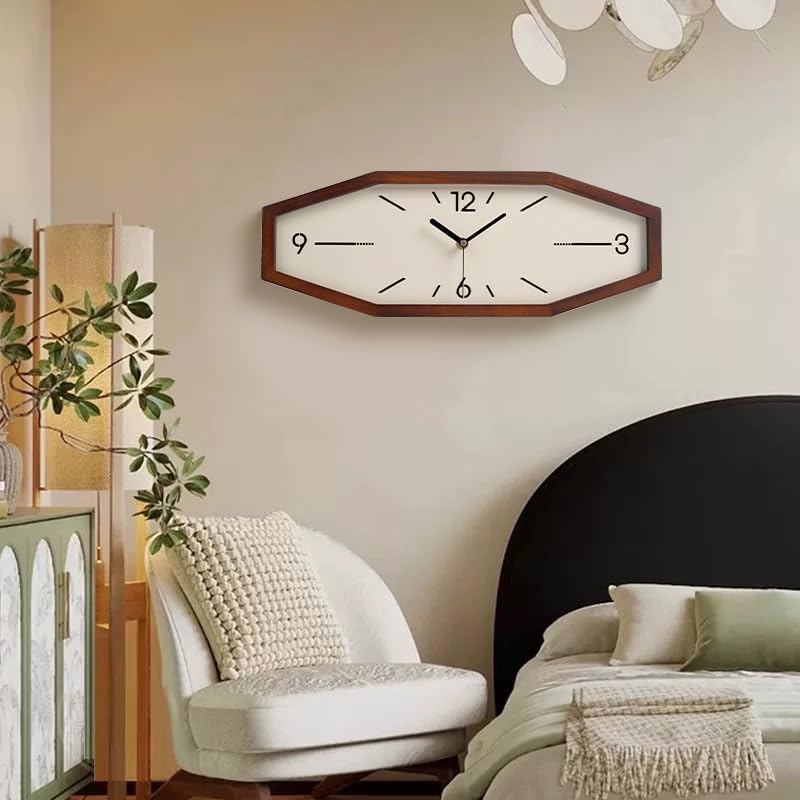 Wooden Retro Wall Clocks, 18 Inches Square Clocks Rectangular Wall Clock - Image 6