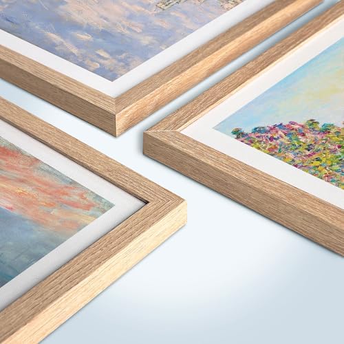 Framed Claude Monet Sunrise Canvas Wall Art, Vintage Impression Paintings - Image 3