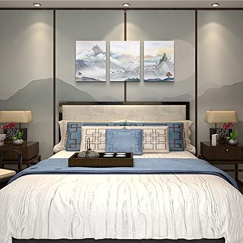 Mountain Landscape Abstract Painting Canvas Wall Art - Image 4