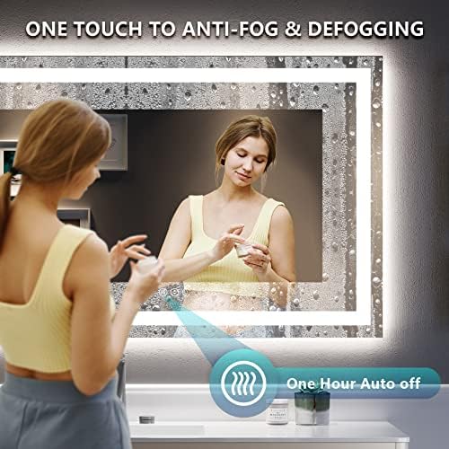 60x40 LED Bathroom Mirror with Lights, Lighted Vanity Mirror - Image 5
