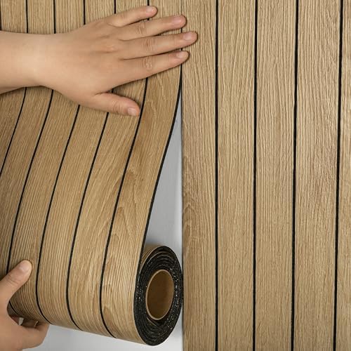 Abyssaly Peel and Stick PVC Slat 3D Wall Panel Self-Adhesive Wall Panels by Abyssaly