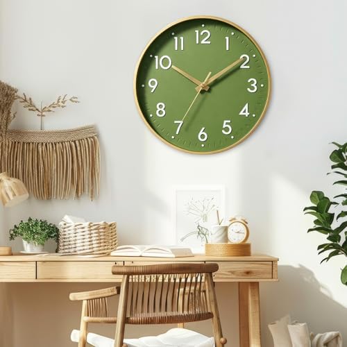 Mosewa 10 Inch Wall Clock Battery Operated Silent Non Ticking Analog - Image 4