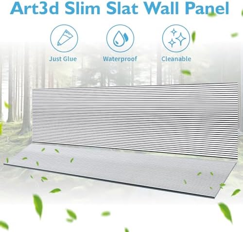 Art3d Fine Bar Design Slim Slat Wall Panel, 104 x 12 Inch - Image 5