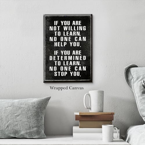 If You Are Not Willing To Learn Motivational Canvas Wall Art, Positive - Image 4