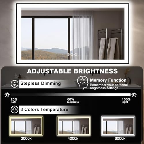 EchosLife 55x36 LED Bathroom Mirrors - Image 5