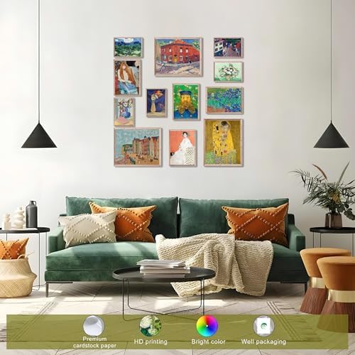 LANCHI95 12 Pcs Unframed Vibrant Post Impressionist Art - Image 4