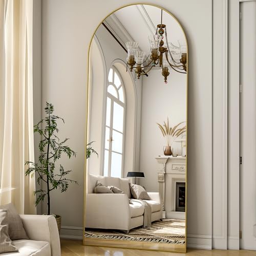 Arched Full Length Mirror 64"x21" Leaning Hanging by Unknown