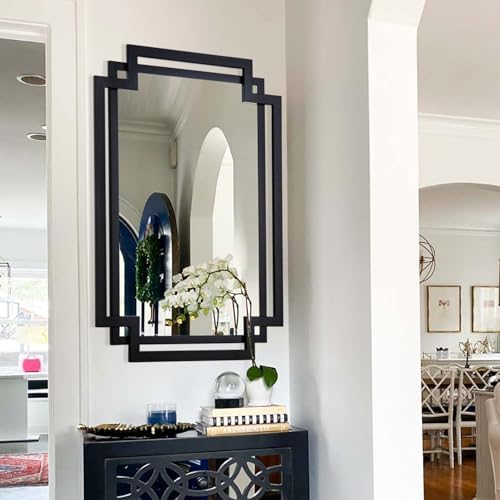 28" x 40" Black Wall Mirror for Decor - Image 2