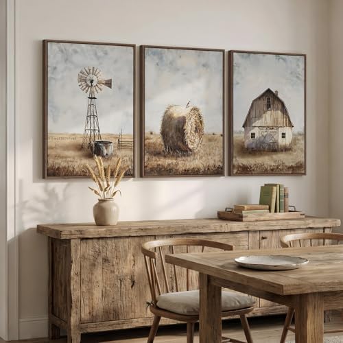 Framed Neutral Farmhouse Wall Art - Image 2