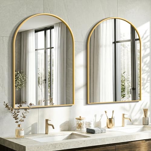 AMOISE Arched Bathroom Mirror for wall, 2 Pack 36"x24" Vanity Mirror - Image 4