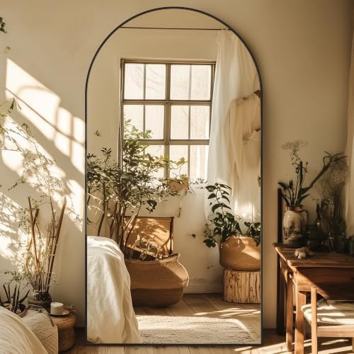 76"x34" Arched Full Length Mirror, Large Floor Mirror by Unknown