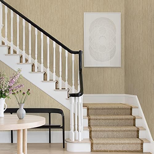 A-Street Prints Justina Wheat Faux Grasscloth Wallpaper - Image 2