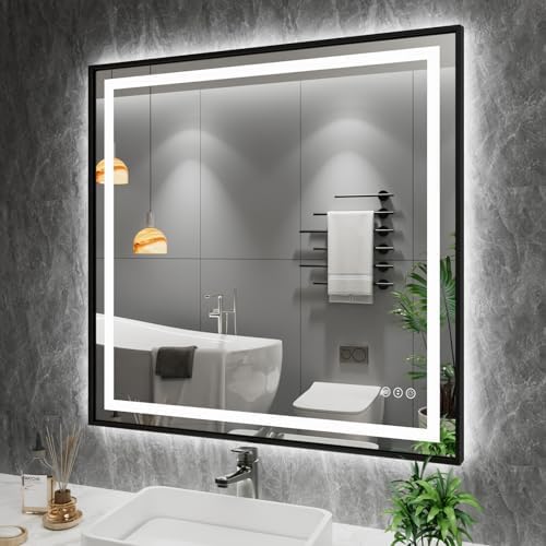 Amorho 40"X38" LED Bathroom Mirror by Amorho