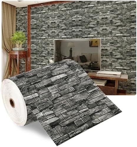 Waterproof Wall Panels 27.5" x 39.3" Faux Brick Wallpaper Peel and Stick Art - Image 4