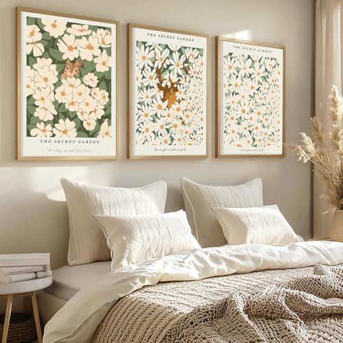 Secret Garden Wall Art Set of 3 Wildflower Poster 12x16 Inch Unframed - Image 6