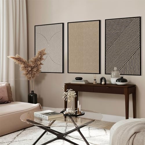 Boho Modern Wall Art Pictures Neutral Abstract Canvas Wall Decor Minimalist - Image 6