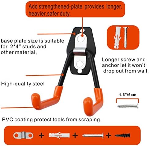 PHUNAYA Garage Storage Utility Hooks, Wall Mount&Heavy Duty Garage Hanger & - Image 4