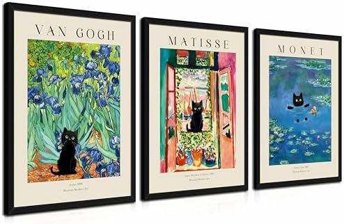 Wood Framed Monet Wall Art Set of 3 by MUWAKWallArt