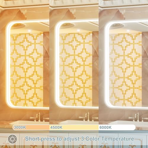 36"x30" Silver LED Bathroom Mirror - Image 2